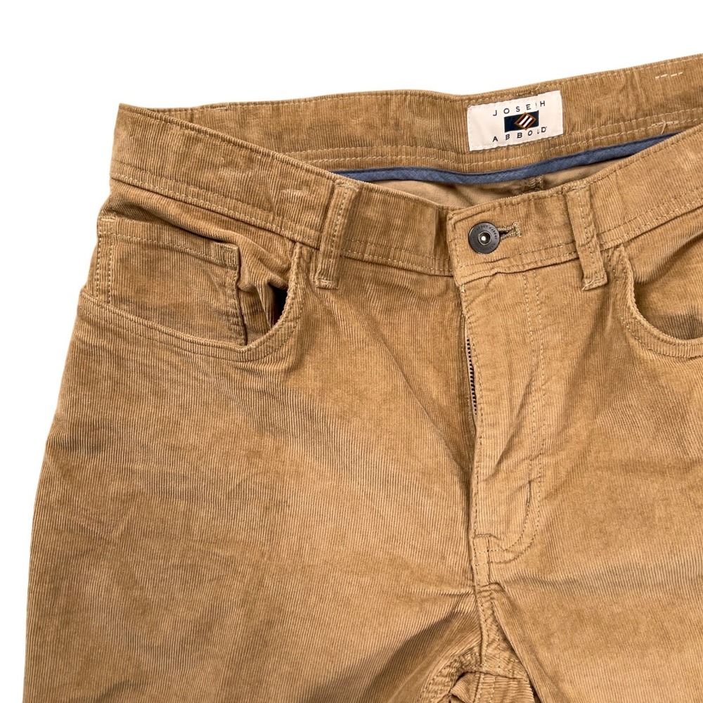 Joseph Abboud Corduroy Pants Men 35W 31L Brown Preston Straight Leg Preppy Chino